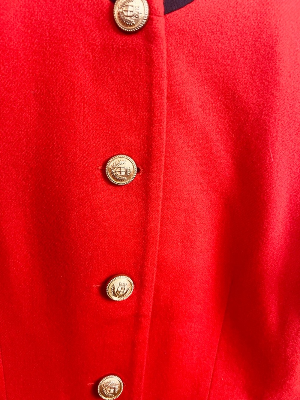 Vintage Norton McNaughton Red Petite Blazer – Military-Inspired – Size 12 - Picture 6 of 15